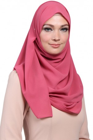 Aida Chiffon Tudung Headscarf - Baroque Pink