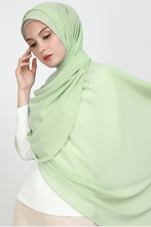 Aida XL Chiffon Tudung Headscarf - Apple Mist