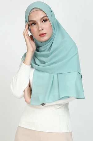 Aida Chiffon Tudung Headscarf - Agate Green