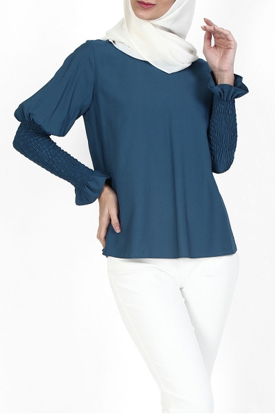 Havana Smock Sleeve Blouse