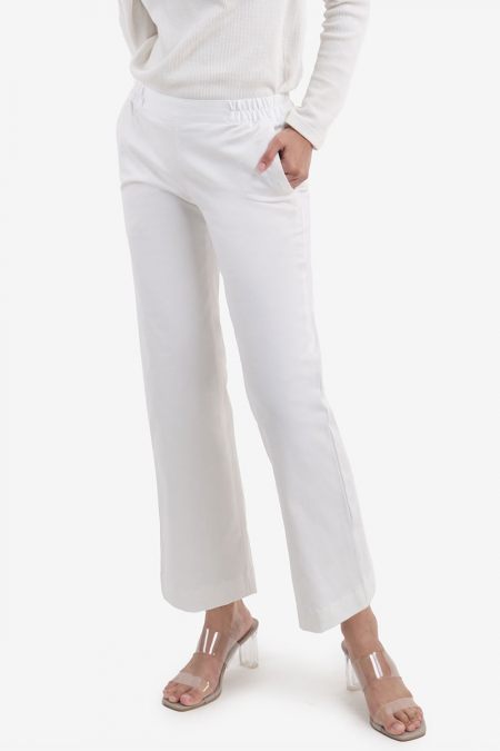 Icelyn Straight Cut Pants - White