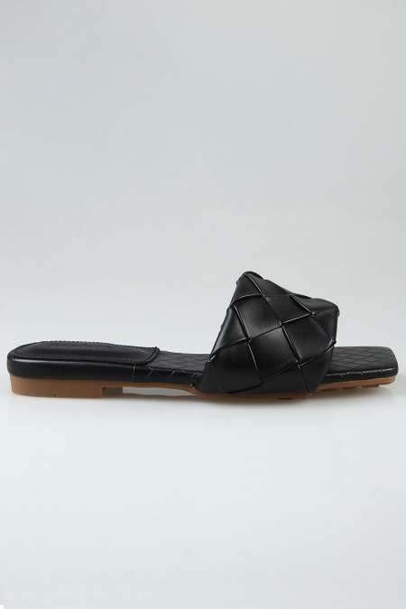 Oswin Woven Sandals - Black