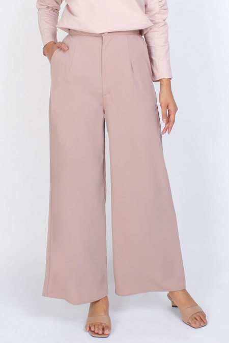 Nivitha Wide Legged Pants - Beige