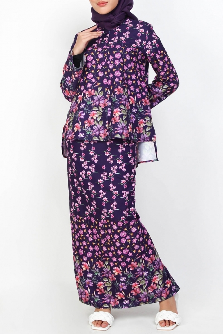 Vianka Blouse & Skirt - Purple Floral