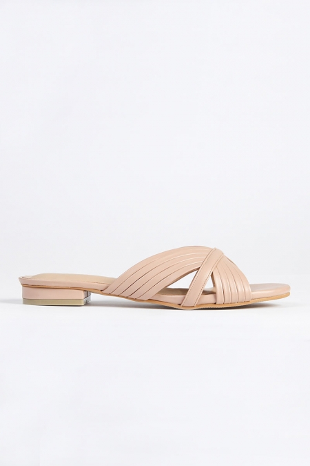 Bria Stacked Sandals - Nude