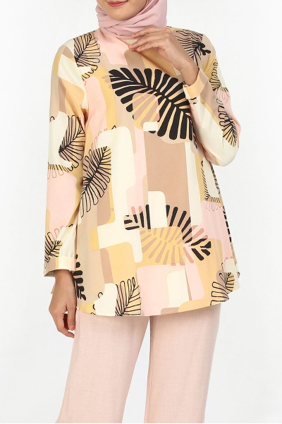 Merai Flared High Neck Blouse