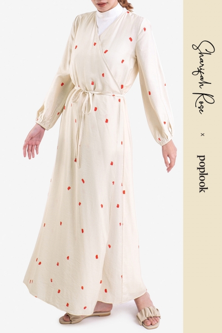 Solas Kimono Style Maxi Dress - Poppy Print
