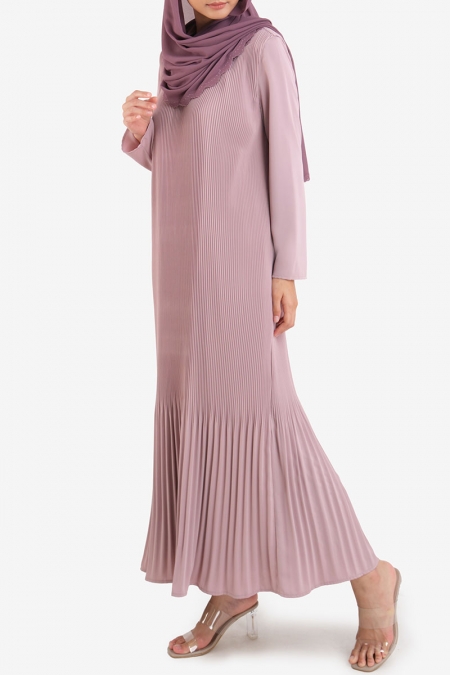 Ceejay Pleated Maxi Dress - Dusty Pink