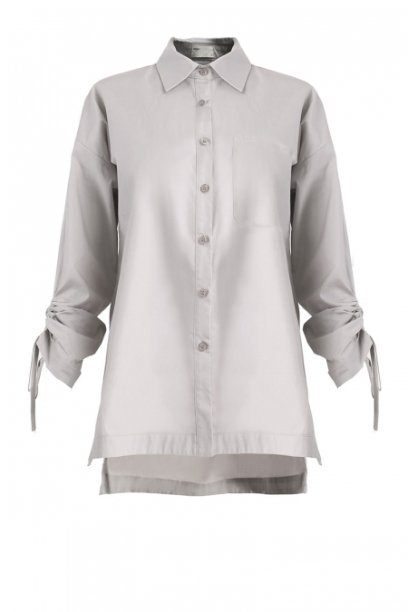 Shulafa Front Button Shirt - Stone
