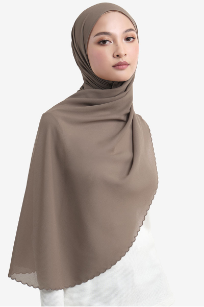 Luxin Scallop Embroidery Headscarf