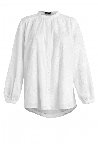 Lurena Embroidered Front Button Blouse