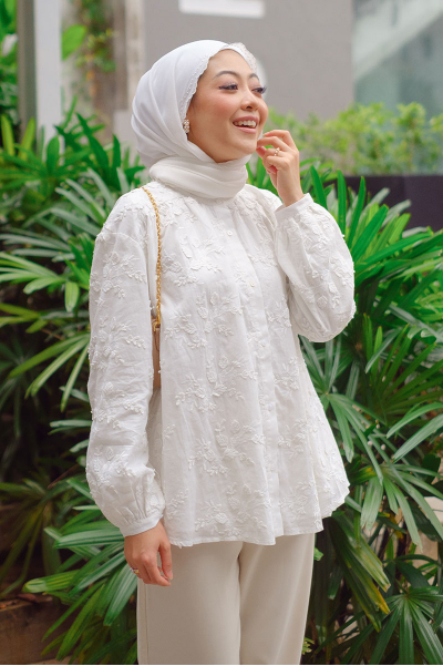 Lurena Embroidered Front Button Blouse