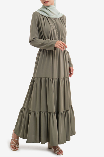 Lakita Gathered Tier Maxi Dress