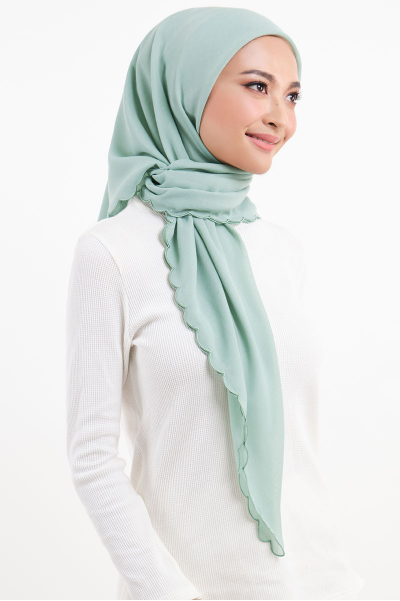 Leaya Bawal Scallop Headscarf