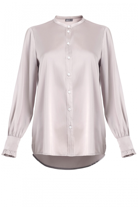 Jailey Front Button Blouse - Taupe