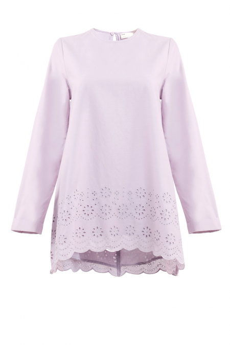 Laynie Eyelet Lace Blouse - Lilac