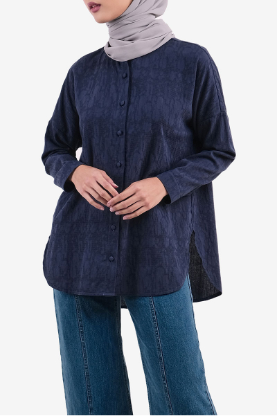 Rida Embroidered Front Button Shirt