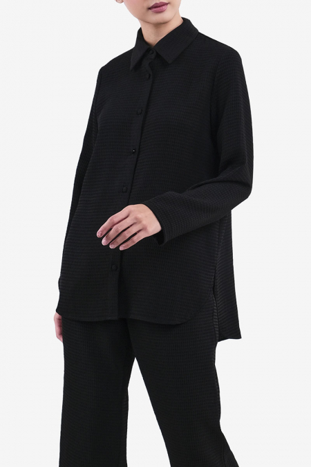 Joyah Front Button Shirt - Black