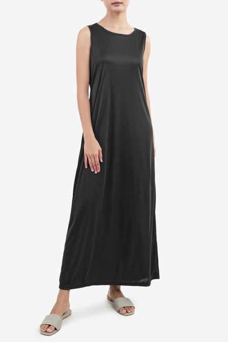 Lela Sleeveless Inner Dress - Black