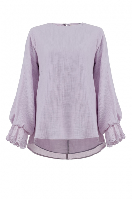 Latipah Flared Blouse - Light Orchid