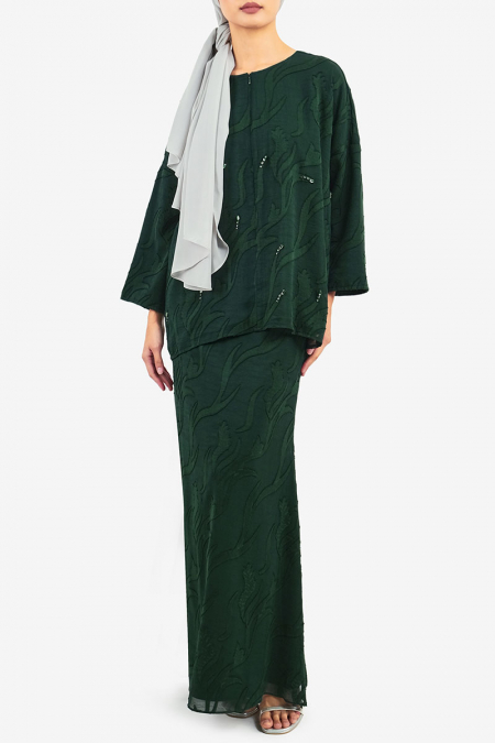 Chandra Blouse & Skirt - Pacific Green