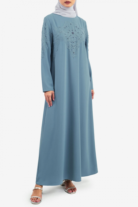 Kejora Flared Dress - Ocean Blue