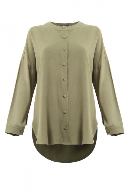 Rhayna Front Button Blouse - Sage Green