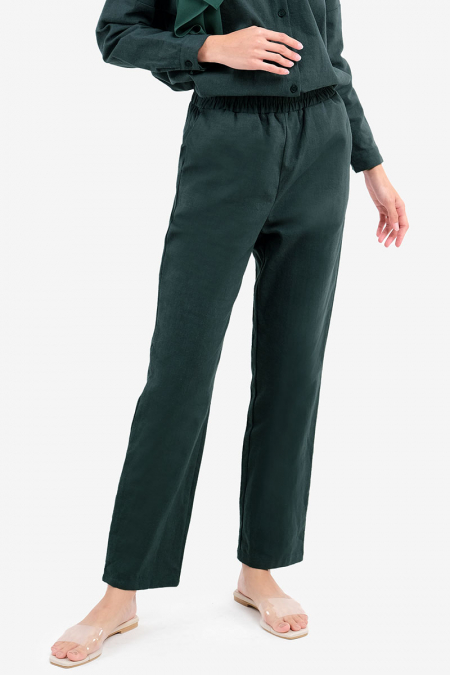 Shafia Tapered Pants - Forest Green