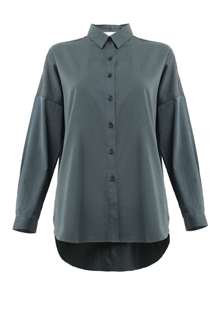 Pyper Front Button Shirt - Hunter Green