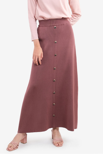 Makina Faux Button Knit Skirt