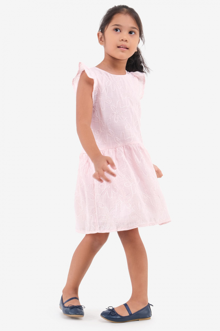 KIDS Elexis A-Line Dress - Primrose Pink