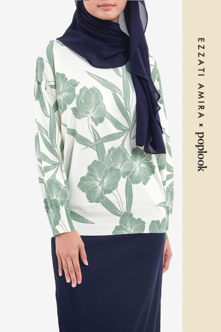 Loyalty Drop Shoulder Sweater - Cream Wildflower