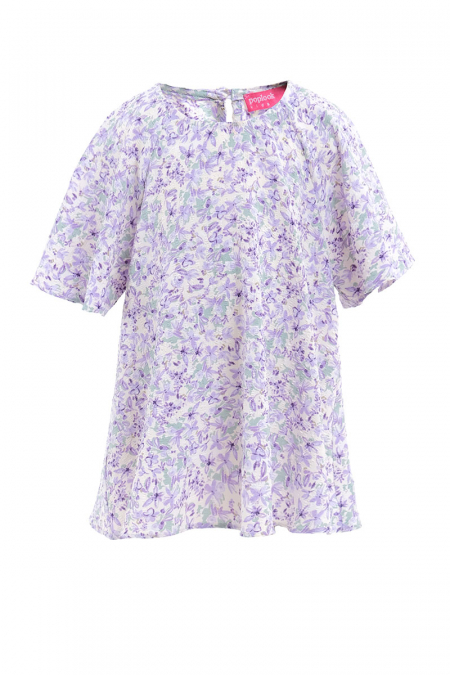 KIDS Orisia Raglan Sleeve Blouse - Purple Floral