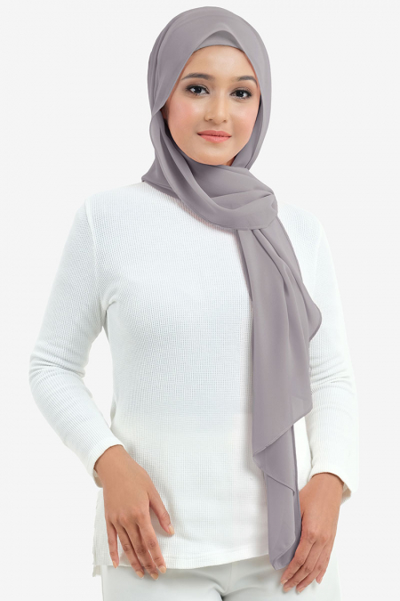 Aida Chiffon Tudung Headscarf - Stone