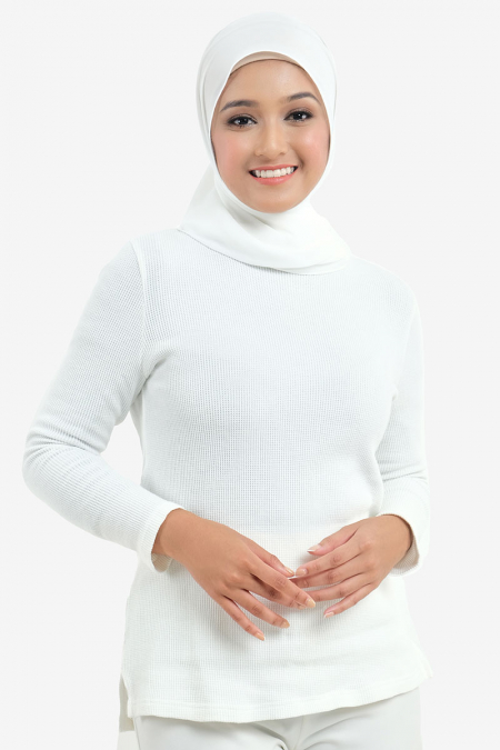 Aida Chiffon Tudung Headscarf - Off White