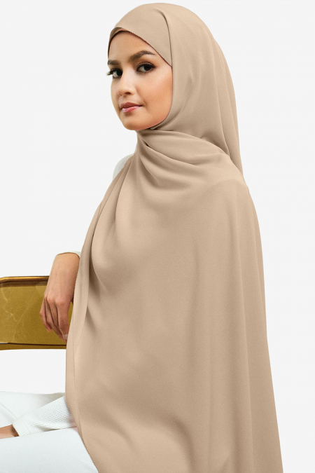 Janie Eyelash Headscarf - Coffee