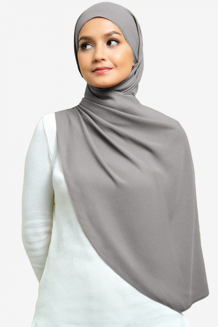 Janie Eyelash Headscarf - Grey