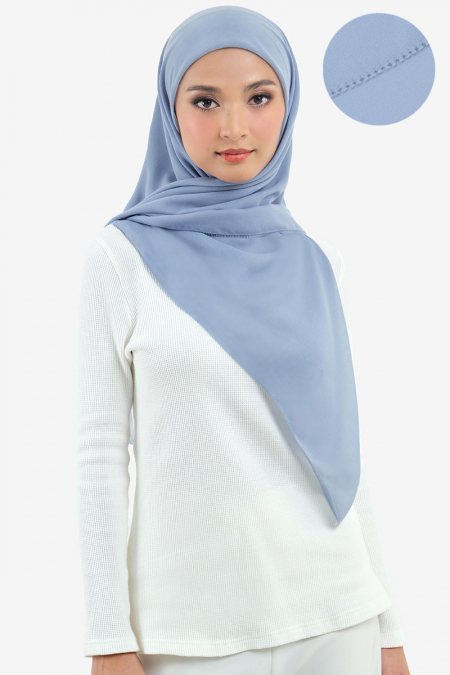 Kalia Bawal Eyelash Headscarf - Blue Bell
