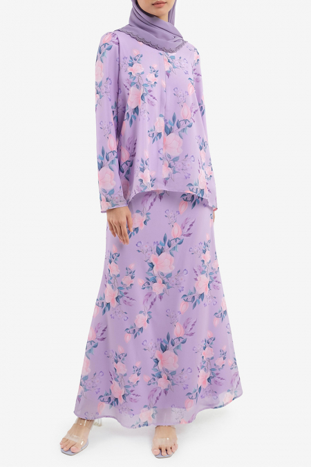 Riang Blouse & Skirt - Lilac Peony