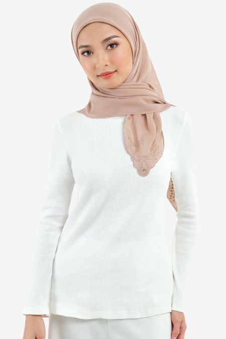 Dayana Square Voile Headscarf - Sand