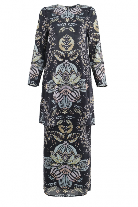 COTTON Kledang Blouse & Skirt - Black