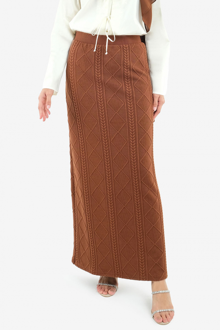 Keiry Pencil Skirt - Chocolate