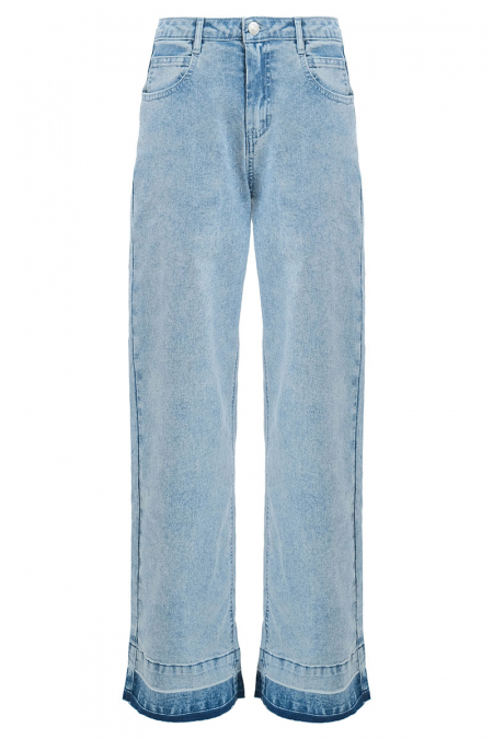 Izevel Straight Cut Jeans - Light Acid Wash