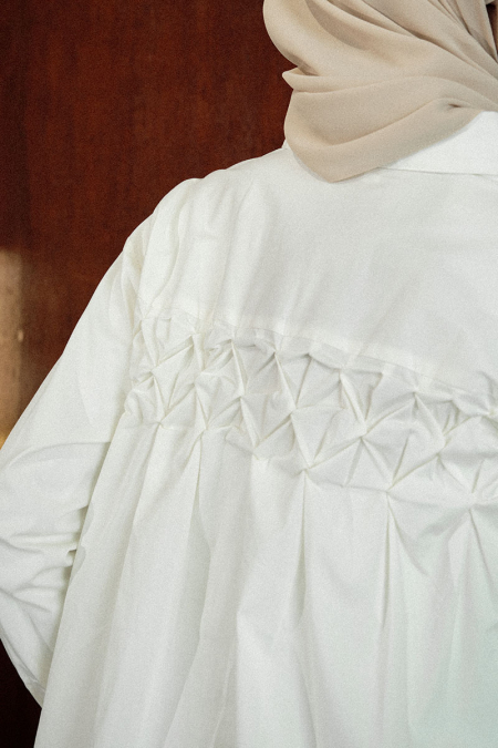 Raima Front Button Shirt - Cream