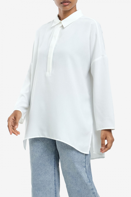 Wina Henley Shirt - White