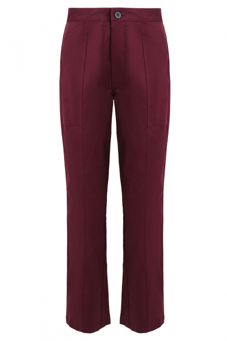 Yanira Straight Cut Pants - Prune