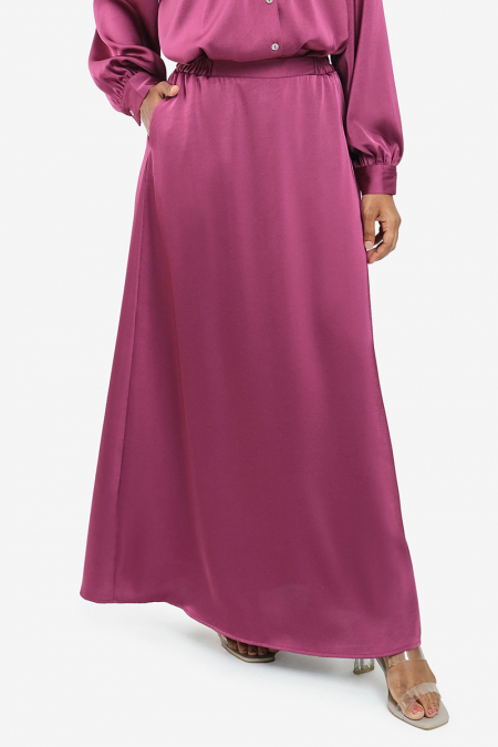 Amaryah A-Line Skirt - Berry Purple