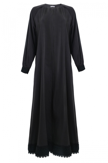 Keyanna Zip-Front Dress - Black