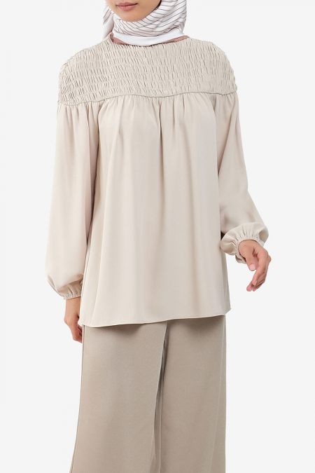 Wichita Smock Blouse - Sand