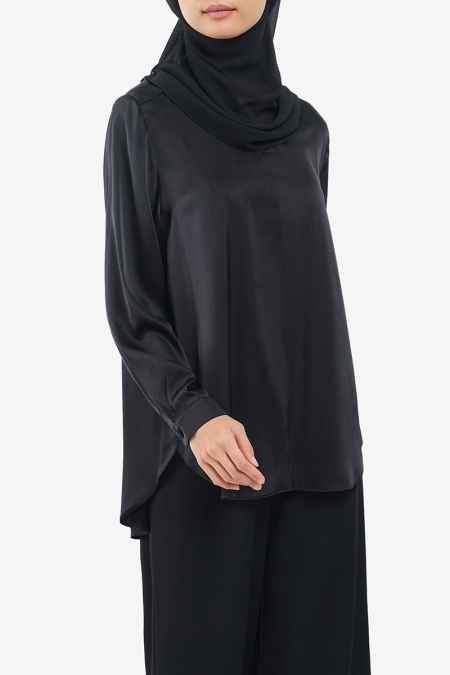 Jedaiah Flared Blouse - Black